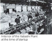 Interior of the Itabashi Plant at the time of startup