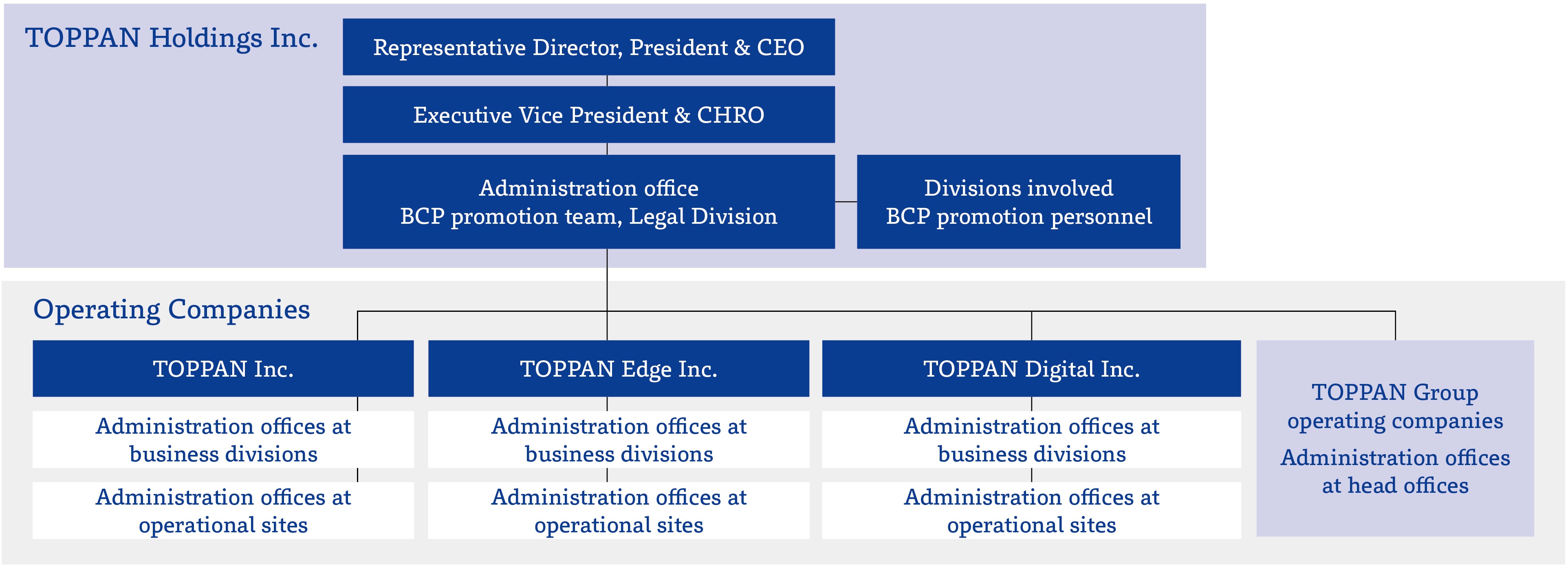 TOPPAN Group BCP Promotion Structure