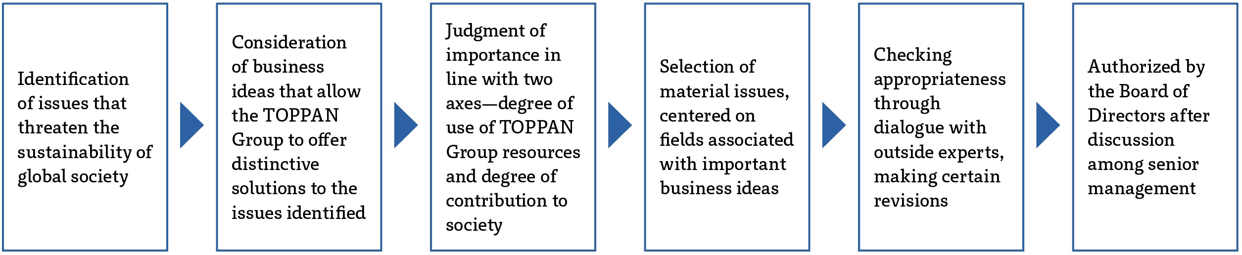 Process for Selecting the Material Issues