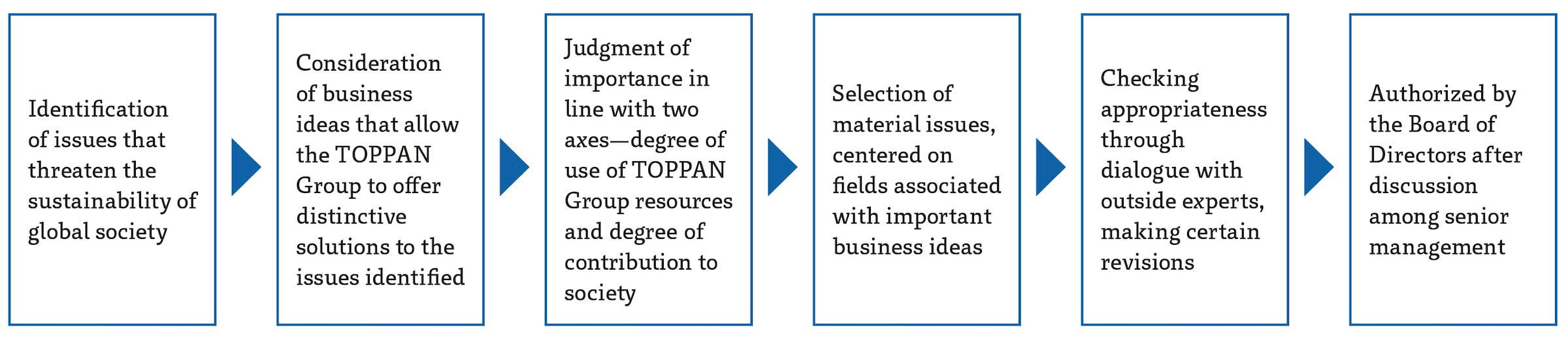 Process for Selecting the Material Issues