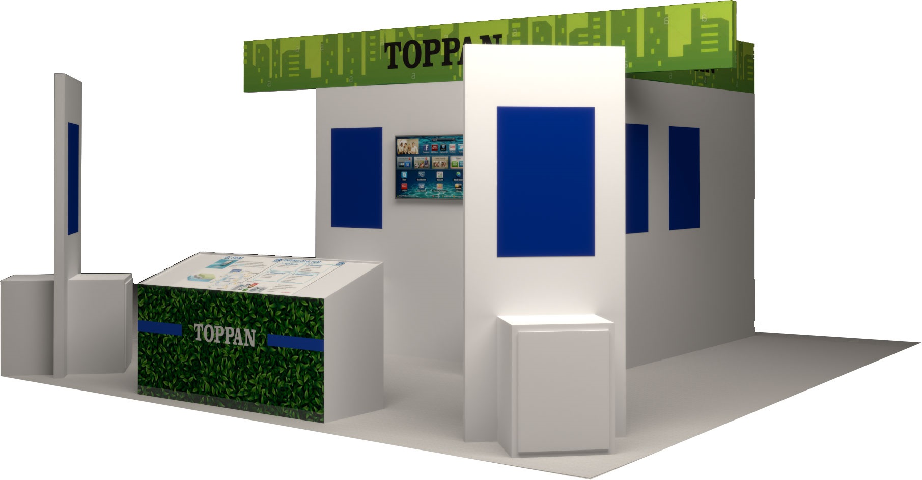 Concept for the Toppan USA booth at PACK EXPO International 2022