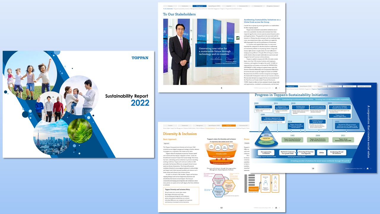 Toppan Group’s 2022 Sustainability Report Published