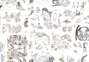 『Touch the 北斎漫画』イメージ (制作・著作:凸版印刷株式会社 底本提供・協力:浦上蒼穹堂)