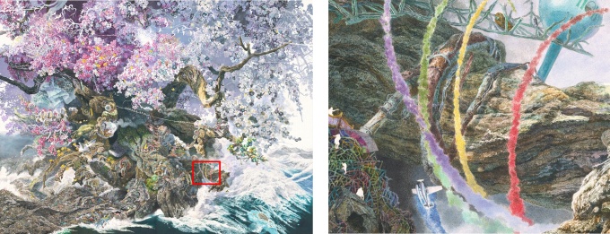 池田学氏の絵画作品「誕生」(2013年-2016年制作)