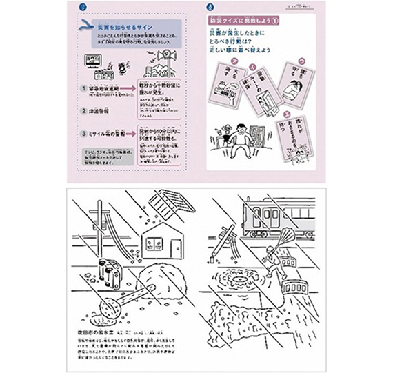 防災ブックの内容（一部抜粋）