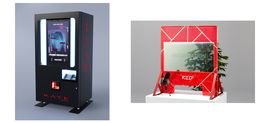 左　KATE iCON BOX ／Digital, Mobile, & Interactive Media部門　広告主: 花王　 右　RED°TOKYO TOWER counter sign／ Service Retailer > Permanent部門　広告主: TEG