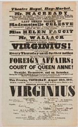 英国のプレイビル 1841年