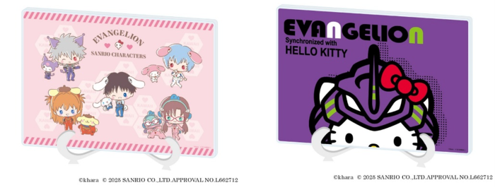 アクリルアートボード「エヴァンゲリオン×サンリオキャラクターズ」(全2種)