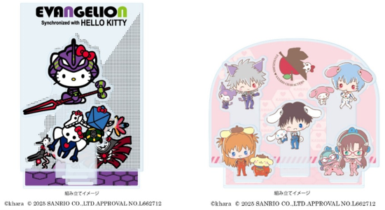 【セブンネット販売】「エヴァンゲリオン×サンリオキャラクターズ」アクリルジオラマプレート(全2種)